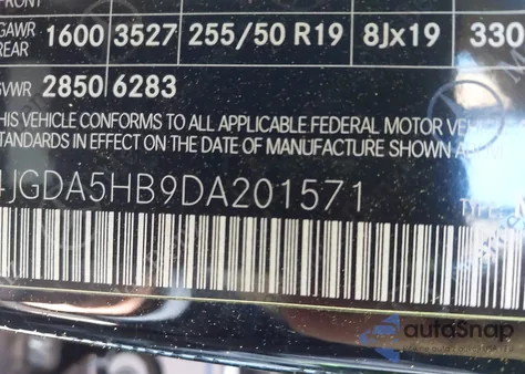 2013 Mercedes-Benz Ml 350 4Matic z USA, uszkodzony, nr VIN 4JGDA5HB9DA201571